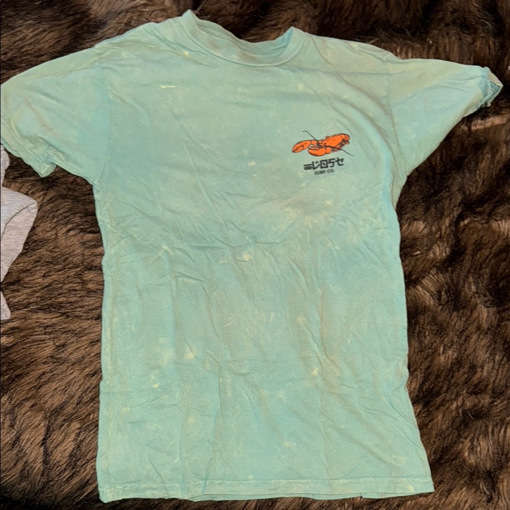 Green Lost Surf t-shirt with lobster